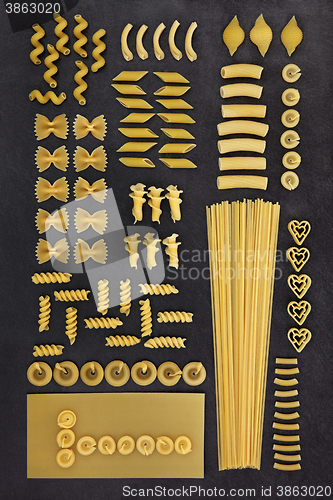 Image of Dried Pasta Abstract Background