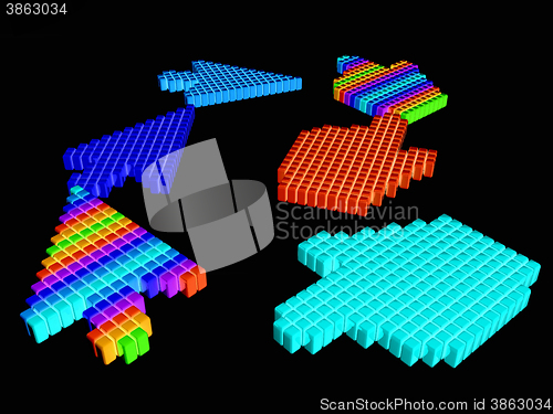 Image of Set of Link selection computer mouse cursor