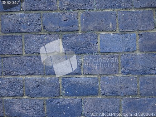 Image of blue brick wall background