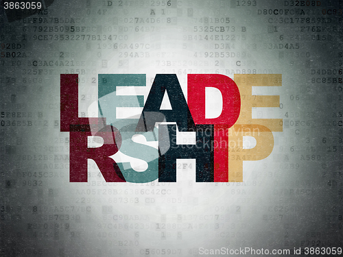 Image of Finance concept: Leadership on Digital Paper background