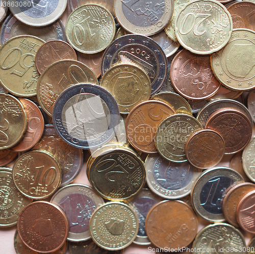 Image of Euro coins background