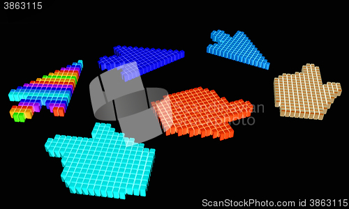 Image of Set of Link selection computer mouse cursor