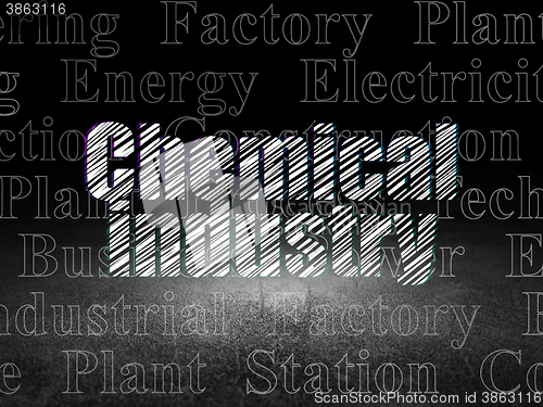 Image of Manufacuring concept: Chemical Industry in grunge dark room