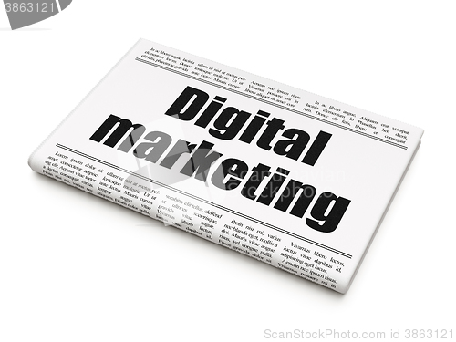 Image of Advertising concept: newspaper headline Digital Marketing