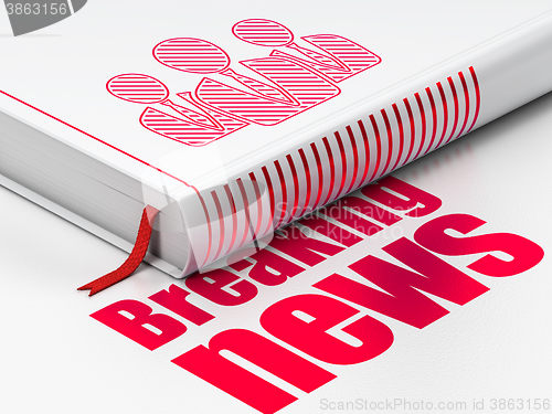 Image of News concept: book Business People, Breaking News on white background