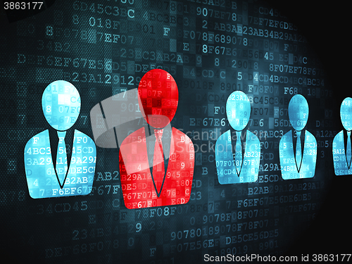Image of Business concept: Business Man on digital background