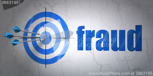 Image of Privacy concept: target and Fraud on wall background