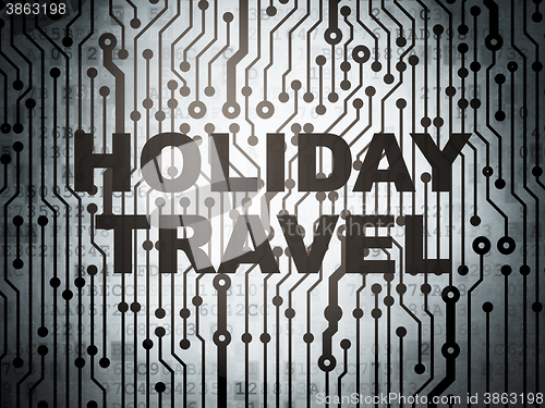 Image of Vacation concept: circuit board with Holiday Travel