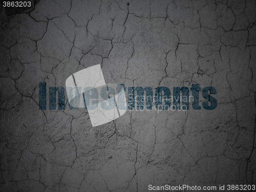 Image of Banking concept: Investments on grunge wall background