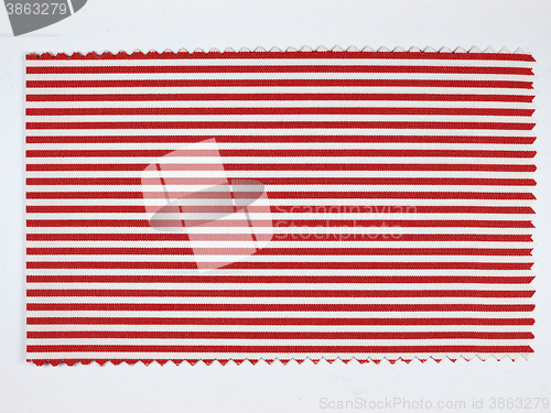 Image of Red Striped fabric sample
