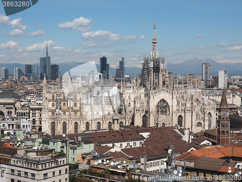 Image of Aerial view of Milan, Italy