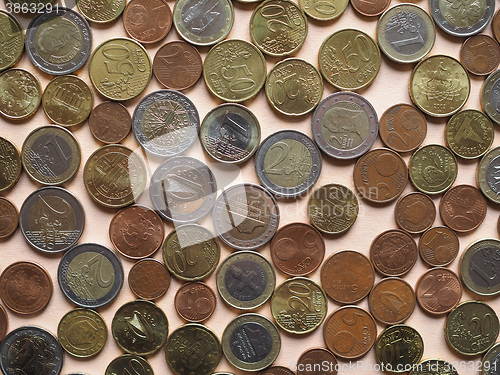 Image of Euro coins background