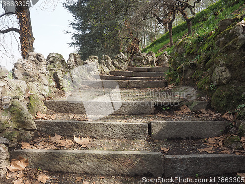 Image of Ancient hill stairway