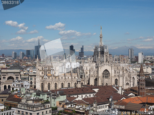 Image of Aerial view of Milan, Italy