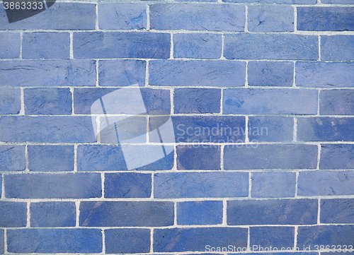 Image of blue bricks background