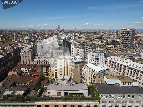 Image of Aerial view of Milan, Italy