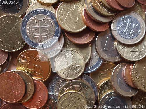 Image of Euro coins background