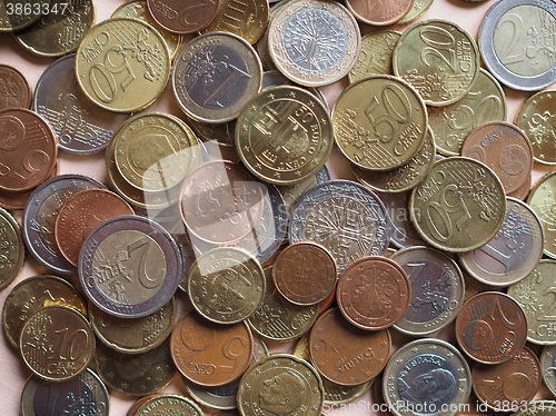 Image of Euro coins background