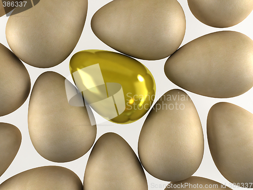 Image of easter eggs chicken background