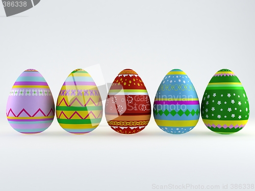Image of easter eggs chicken background