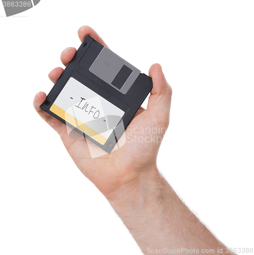 Image of Floppy Disk - Tachnology from the past, isolated on white