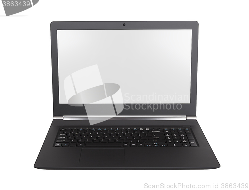 Image of Laptop with white screen isolated