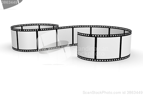 Image of Film strip isolated with white background