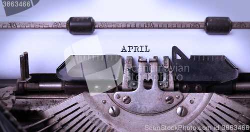 Image of Old typewriter - April