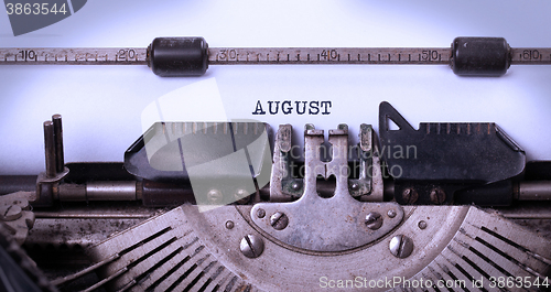 Image of Old typewriter - August