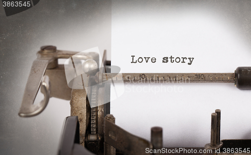 Image of Vintage typewriter - Love story