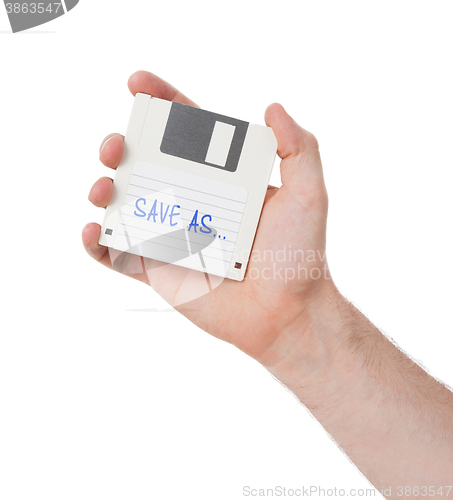 Image of Floppy disk, data storage support 
