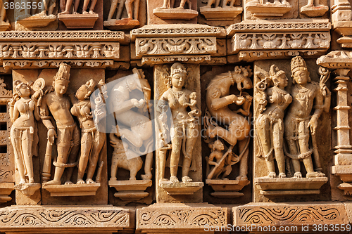 Image of Sculptures on Adinath Jain Temple, Khajuraho