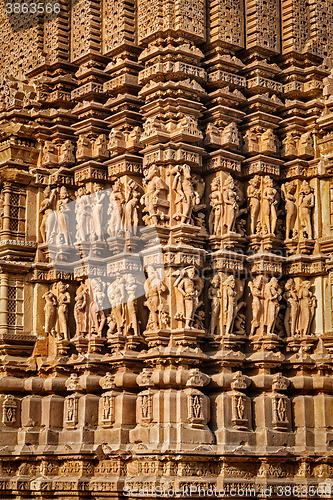 Image of Sculptures on Khajuraho temples