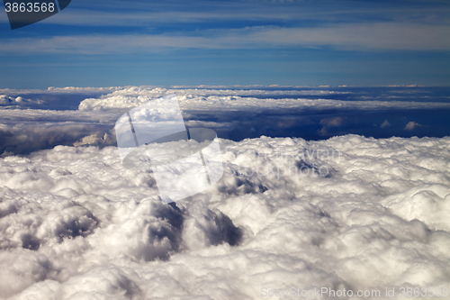 Image of Top view on sunlight clouds