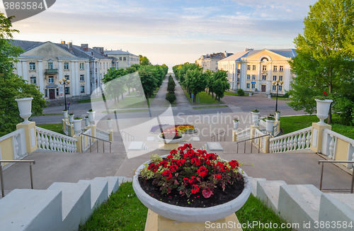 Image of Stairs to the Promenade in Sillamae, Estonia