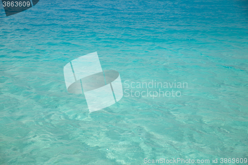 Image of sea or ocean blue transparent water