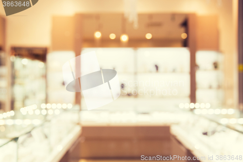 Image of jewelry store blurred background