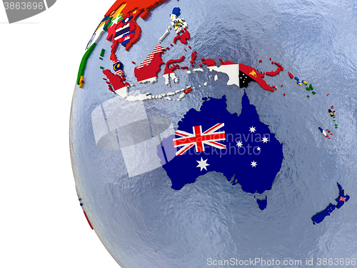 Image of Political Australasia map