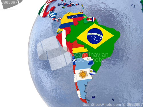 Image of Political south America map