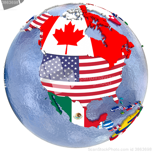 Image of Political north America map