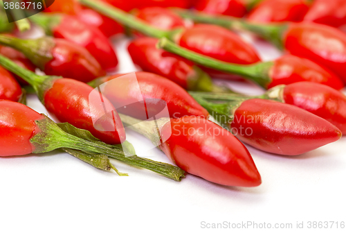 Image of Heap of Ripe Red Peppers Piri-Piri