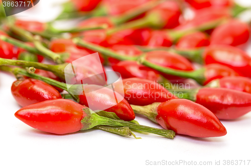 Image of Heap of Ripe Red Peppers Piri-Piri