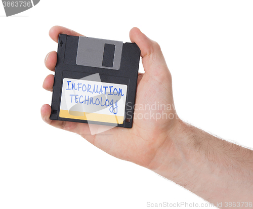 Image of Floppy disk, data storage support 