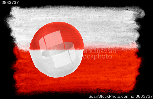 Image of Greenland flag illustration