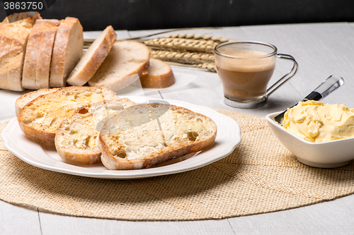 Image of Breakfast table with toast