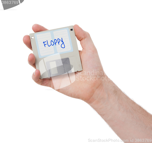 Image of Floppy disk, data storage support 