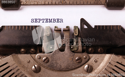 Image of Old typewriter - September