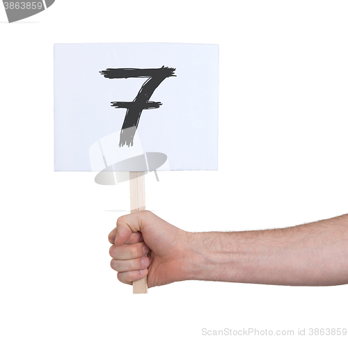 Image of Sign with a number, 7