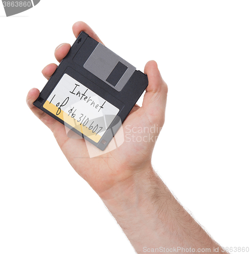 Image of Floppy Disk - Tachnology from the past, isolated on white