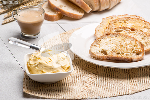 Image of Breakfast table with toast